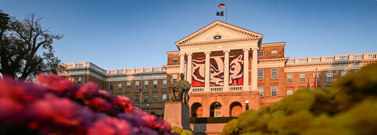Bascom Hall during a fall sunrise.